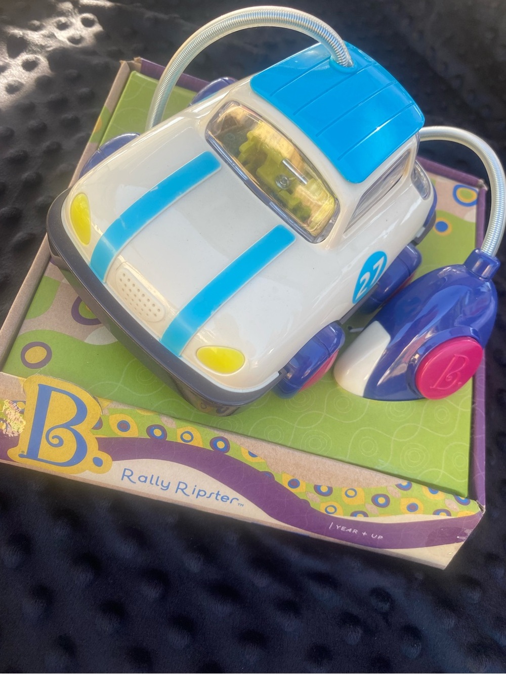 B. Rally Ripster Kids Remote Control Toy Car - White & Blue
